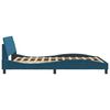 vidaXL Estructura de cama con cabecero Dover terciopelo azul 140x200 cm