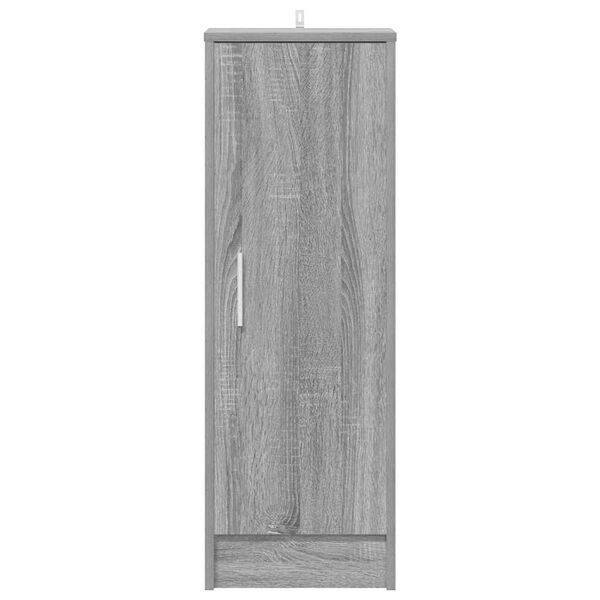 vidaXL Zapatero de madera contrachapada gris Sonoma 32x35x92 cm