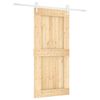 vidaXL Puerta Corredera Natural y Blanco 95 x 210 cm