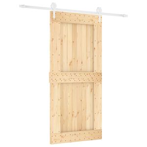 vidaXL Puerta Corredera Natural y Blanco 95 x 210 cm