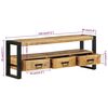vidaXL Mueble de TV madera maciza de mango 120x33x45 cm