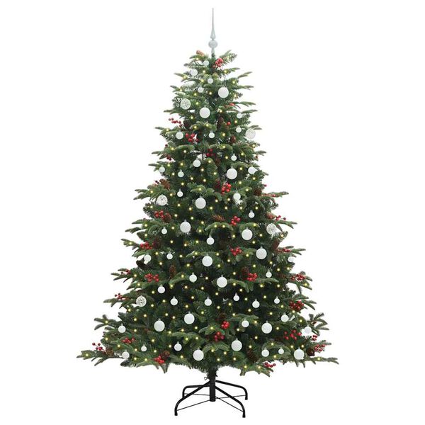 vidaXL &Aacute;rbol de Navidad artificial Verde 210 cm PVC, Metal y Pl&aacute;stico