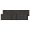 vidaXL Conjunto de valla 10 uds. 1737 x 186 cm WPC y Aluminio Negro