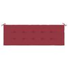 vidaXL Cojín de banco de jardín tela Oxford rojo tinto 150x50x4 cm
