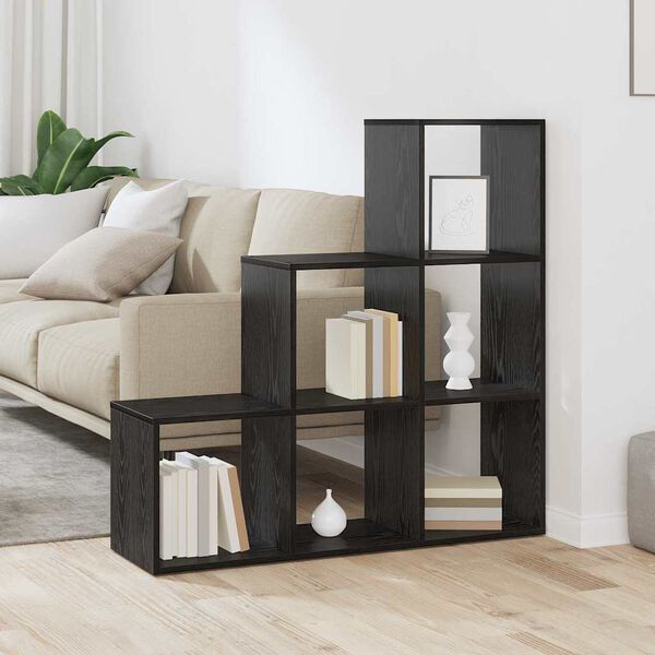 vidaXL Librer&iacute;a Separadora de Ambientes Roble Negro 99 x 29 x 99 cm