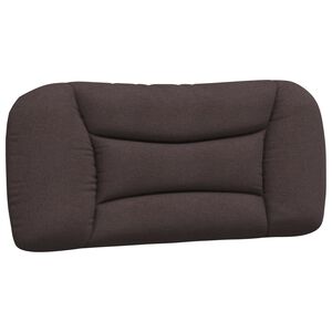 vidaXL Cabecero de cama acolchado Hvar tela marr&oacute;n oscuro 80 cm