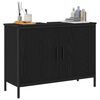 vidaXL Mueble de lavabo para ba&ntilde;o Roble Negro 80 x 30 x 60 cm