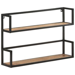 vidaXL Estanter&iacute;a de pared de madera de mango rugosa 80x20x60 cm
