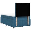 vidaXL Cama box spring con colch&oacute;n terciopelo azul oscuro 120x190 cm