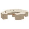 vidaXL Set sof&aacute;s de jard&iacute;n 14 pzas con cojines rat&aacute;n sint&eacute;tico beige