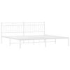 vidaXL Estructura cama sin colch&oacute;n con cabecero metal blanco 200x200cm