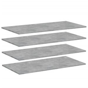 vidaXL Estante para estanter&iacute;a 4 uds madera gris hormig&oacute;n 100x50x1,5cm