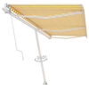 vidaXL Toldo de pie autom&aacute;tico amarillo y blanco 600x300 cm