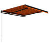 vidaXL Toldo manual retr&aacute;ctil naranja y marr&oacute;n 300x250 cm