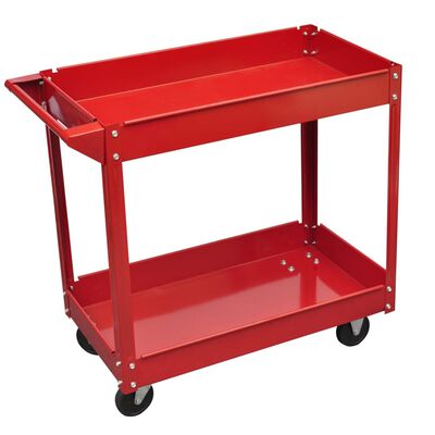 vidaXL Carrito de herramientas de taller rojo 100 kg