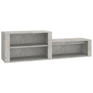 vidaXL Zapatero madera contrachapada gris hormig&oacute;n 150x35x45 cm