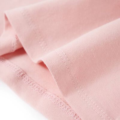 Camiseta infantil de manga volante rosa claro 92