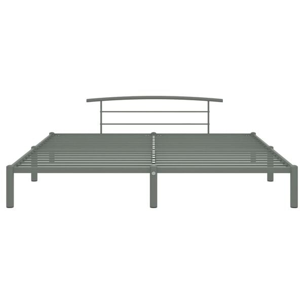 vidaXL Estructura de cama sin colch&oacute;n metal gris 200x200 cm