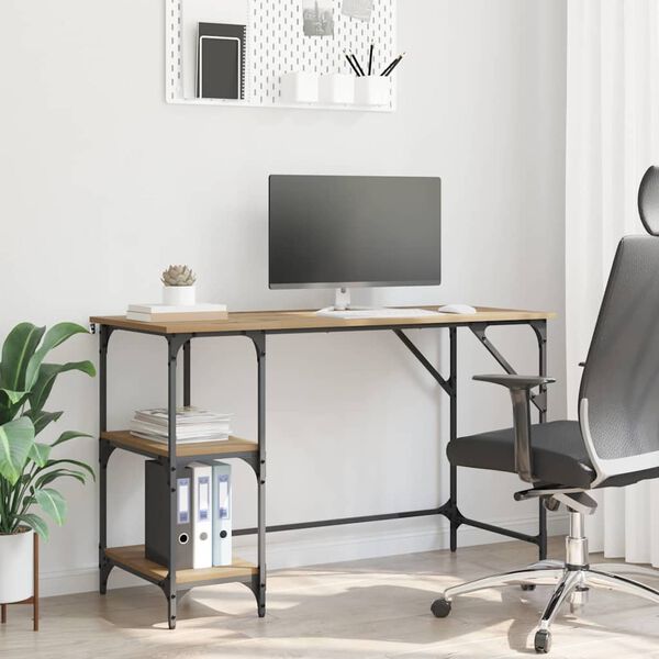 vidaXL Escritorio Roble artesanal 120 x 50 x 75 cm