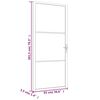vidaXL Puerta interior de vidrio y aluminio blanco mate 93x201,5 cm