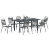 vidaXL Conjunto de Comedor de Jard&iacute;n 9 pcs Antracita