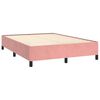 vidaXL Cama box spring con colch&oacute;n terciopelo rosa 140x200 cm