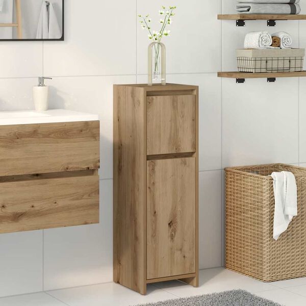 vidaXL Armario de baño madera contrachapada roble artisan 30x30x95 cm