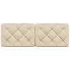 vidaXL Cabecero de cama acolchado tela crema 120 cm