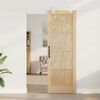 vidaXL Puerta Corredera Marr&oacute;n 73,5 x 211 cm Madera de pino macizo