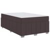 vidaXL Estructura de cama con colch&oacute;n Marr&oacute;n Oscuro 120 x 200 cm tela