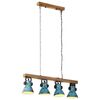 vidaXL L&aacute;mpara de techo azul desgastado 25 W E27 90x24x111 cm