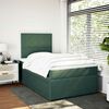 vidaXL Cama box spring con colch&oacute;n terciopelo verde oscuro 120x200 cm