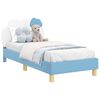 vidaXL Cama para ni&ntilde;os con cabecero Azul 80 x 160 cm PU