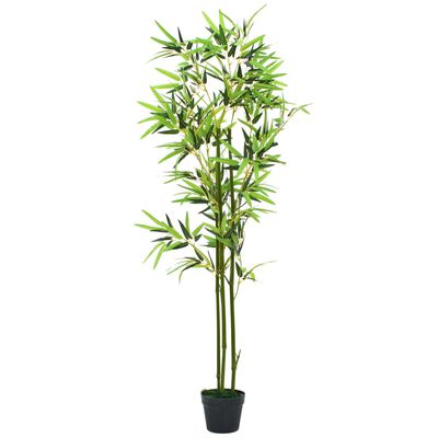 vidaXL Planta de bambú artificial con maceta 150 cm verde