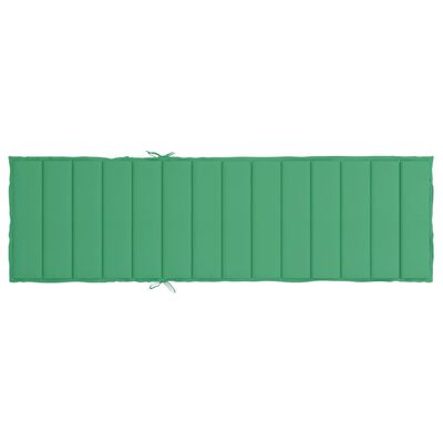 vidaXL Cojín de tumbona de tela Oxford verde 200x60x3 cm