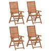 vidaXL Sillas reclinables plegables 4 uds 56x72x107 cm