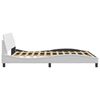 vidaXL Estructura de cama Dover cuero sint&eacute;tico blanco 160x200cm