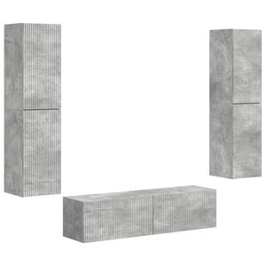 vidaXL Conjunto de mueble de TV 6 pcs Gris Concreto