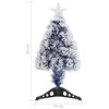 vidaXL &Aacute;rbol de Navidad con luces fibra &oacute;ptica blanco y azul 64 cm