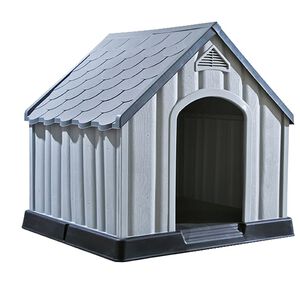 vidaXL Caseta para perros gris 92x87x91 cm pl&aacute;stico