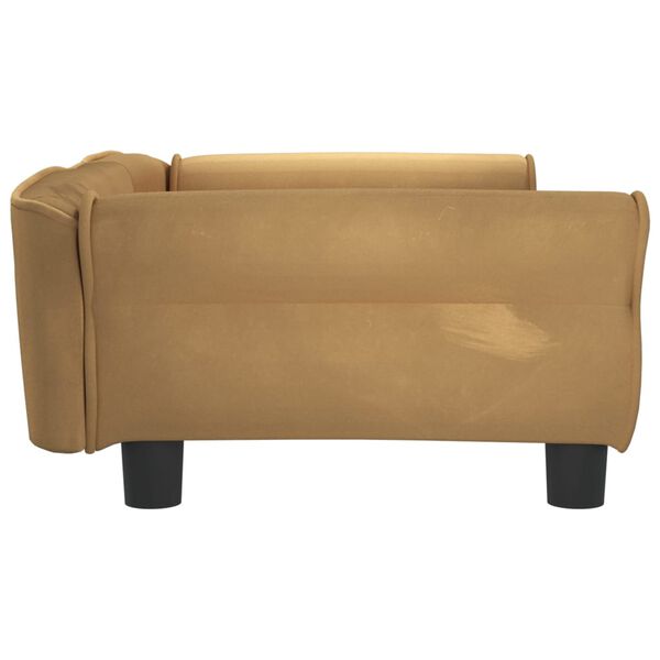 vidaXL Cama para perros de terciopelo marr&oacute;n 95x55x30 cm