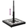 vidaXL Base de sombrilla cuadrada negro y blanco 12 kg