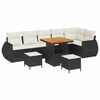 vidaXL Conjunto de sof&aacute;s de jard&iacute;n 9 uds. Negro rat&aacute;n sint&eacute;tico