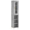 vidaXL Aparador de madera contrachapada gris hormig&oacute;n 34,5x34x180 cm