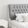 vidaXL Cabecero tapizado Gris Claro 200 cm Madera de pino macizo