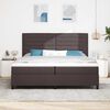 vidaXL Cama tipo Box Spring Marr&oacute;n Oscuro 200 x 200 cm tela