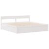 vidaXL Estructura de cama sin colch&oacute;n madera maciza blanca 200x200 cm