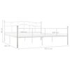 vidaXL Estructura de cama sin colchón metal blanco 180x200 cm