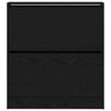 vidaXL Armario Zapatero con estante Roble Negro 80 x 21 x 87,5 cm