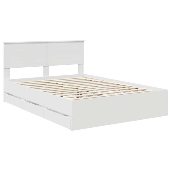 vidaXL Estructura de cama con caj&oacute;n 160 x 200 cm Madera Ingenieril